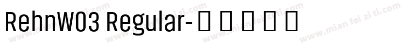 RehnW03 Regular字体转换
